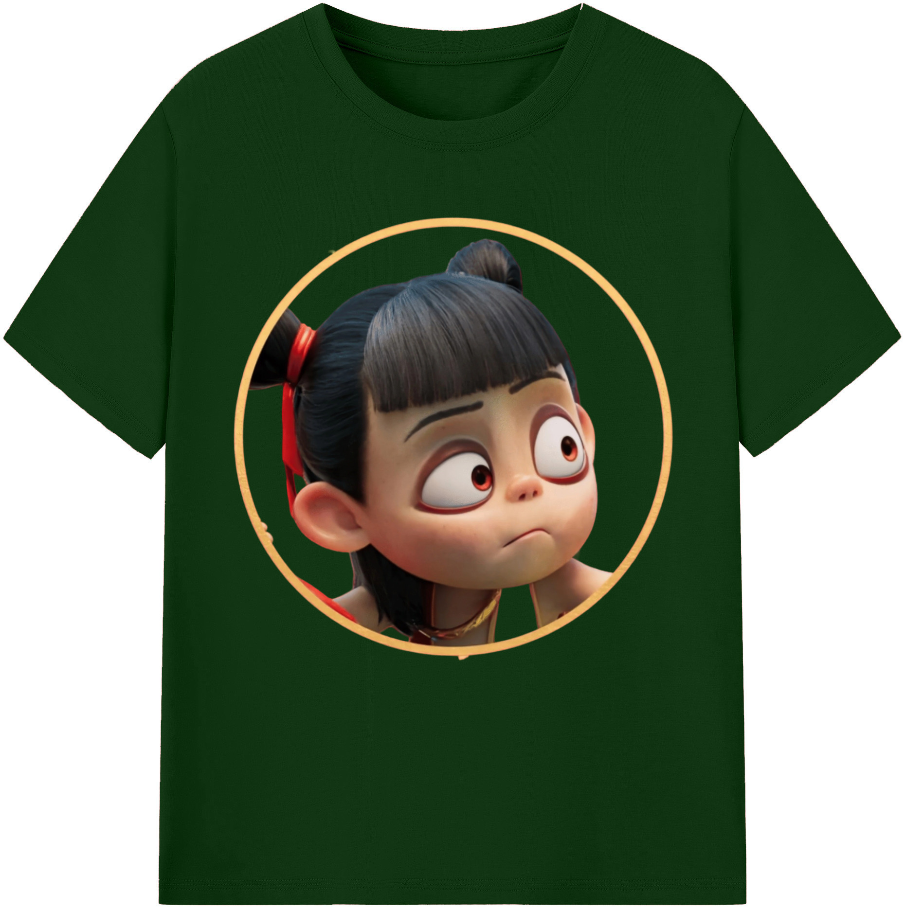 （画像用） Ne Zha 2 ナタ 魔童の大暴れ 綿100％半袖Tシャツ（フロントプリント）